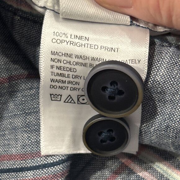 Tommy Bahama Shorts Mens 40 Reversible Linen Floral Blue Pink Casual Pockets - Picture 3 of 7